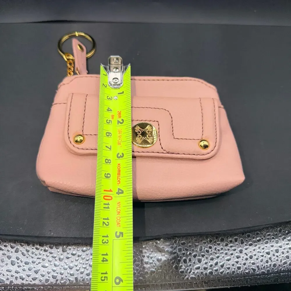 Stone Mountain Pink Leather Hobo Shoulder Bag Wallet Set Gold Hardware